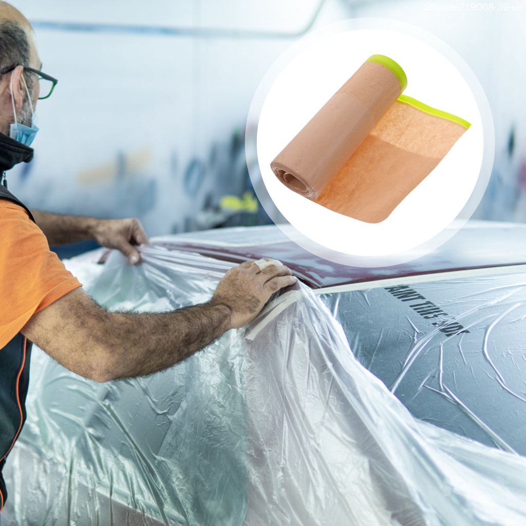 2 Cuộn Băng Keo Giấy Kraft Phủ Bảo Vệ Xe Hơi