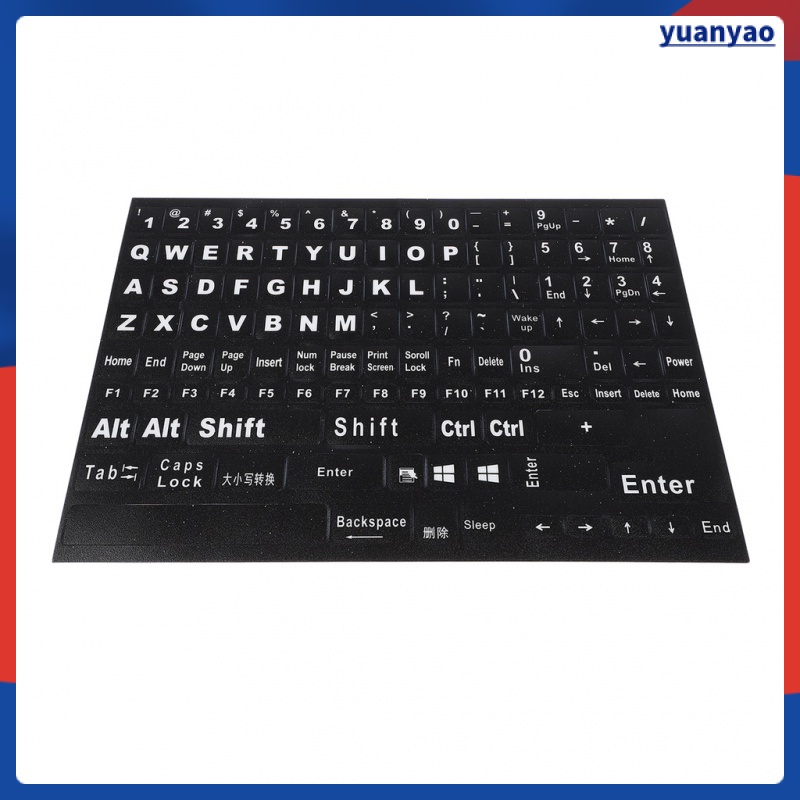 1 Tấm Sticker Dán Bàn Phím Máy Tính Họa Tiết Chữ Cái Tiếng Anh