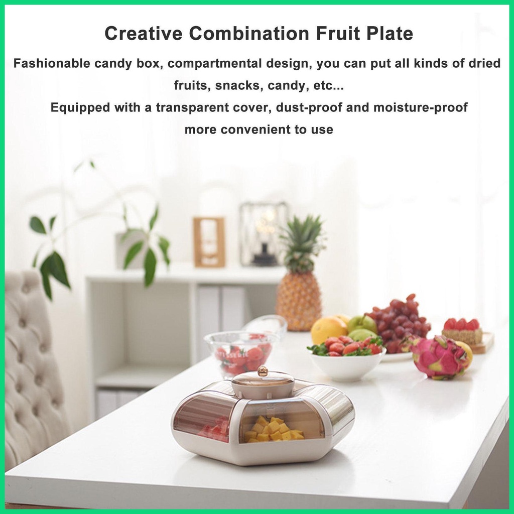 Khay Đựng Thức Ăn Vặt 6 Ngăn Hình Cánh Hoa Có Thể Tái Sử Dụng