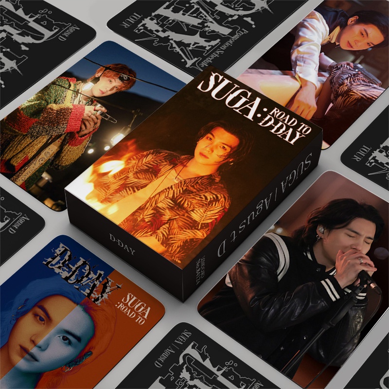 Hộp 60 Ảnh BTS SUGA  Album Road To D-Day Photocard Lomo Card Postcard