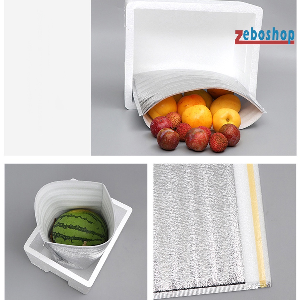 Set 10 Túi Lá Nhôm Cách Nhiệt Đựng Cơm Trưa Tiện Dụng Cho Nhà Bếp