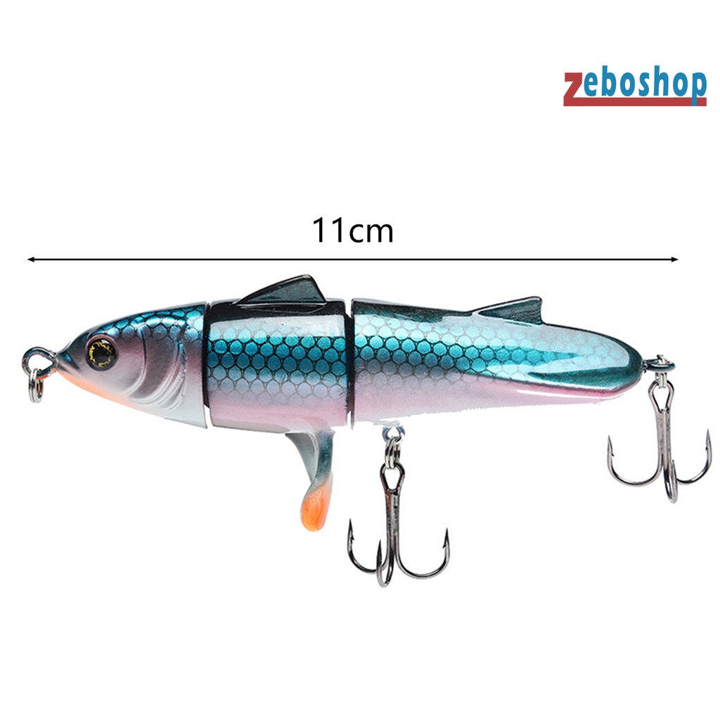 Mồi Câu Cá Nổi 3 Khúc 11cm / 24g Bằng Nhựa Cứng Có Thể Xoay Được