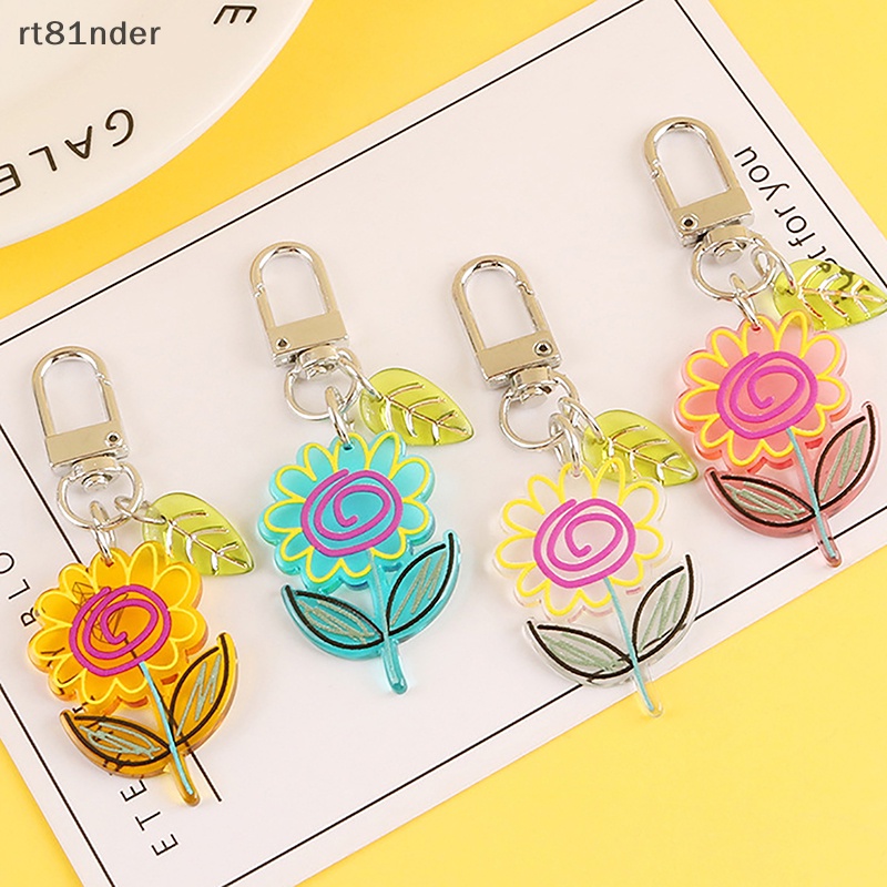 Rt Móc Khóa Acrylic Trong Suốt Hình Hoa Hướng Dương Đáng Yêu