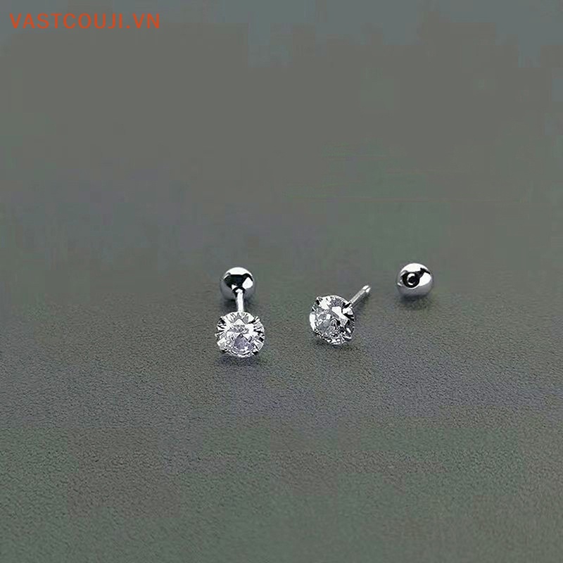 1 Đôi Khuyên Tai Đính Đá Zircon Thời Trang Nữ