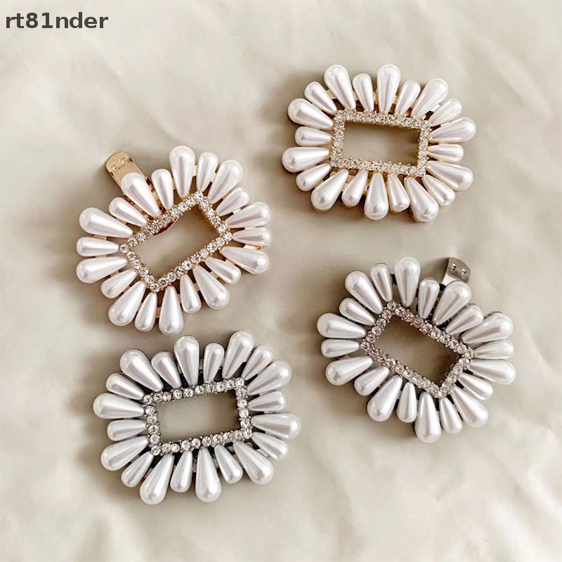 Kẹp Khóa Vuông Đính Đá Lấp Lánh Trang Trí Giày Cao Gót Cho Cô Dâu