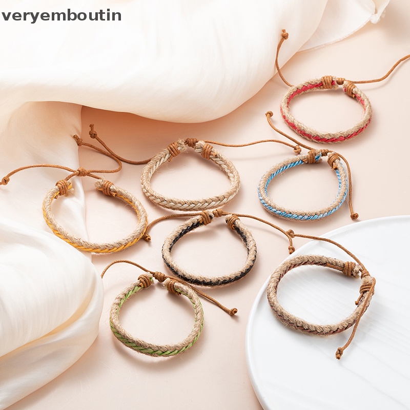 Vòng Tay Dây Bện Phong Cách Bohemian Có Thể Điều Chỉnh Kích Thước Dành Cho Nam Và Nữ