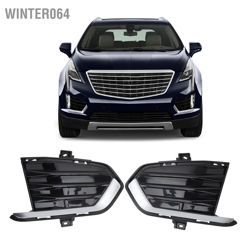 Winter064 1 Ốp Lưng Sương Mù Bao Dạng Lưới Tản Nhiệt SK601905 Đen Trái Bên Phải Đèn Đúc Viền Phù Hợp Cho XT5 2017 Đến 2019