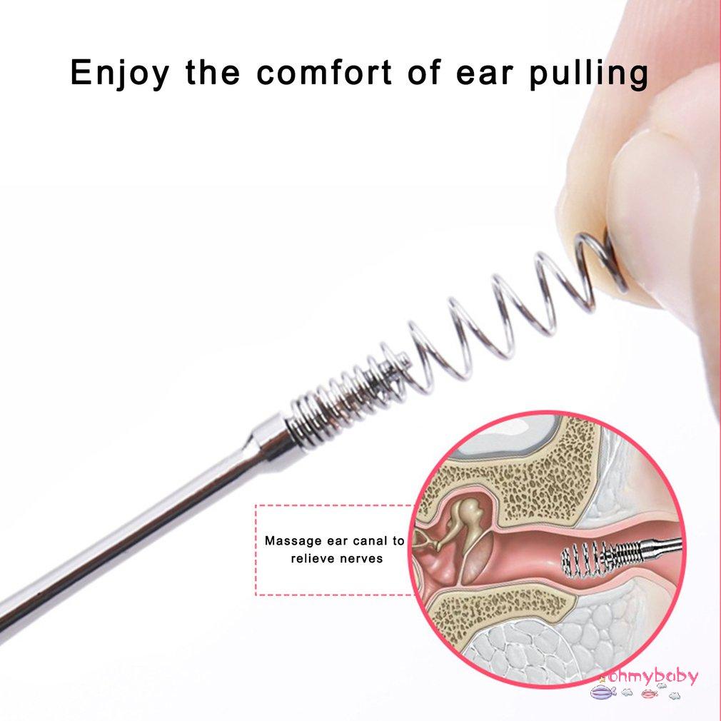 [InStock] Bộ 6 Thép Không Gỉ Xoắn Ốc Tai Chọn Thìa Ráy Loại Bỏ Bụi Di Động Đa Năng Chăm Sóc Dụng Cụ Làm Đẹp [Z/1]