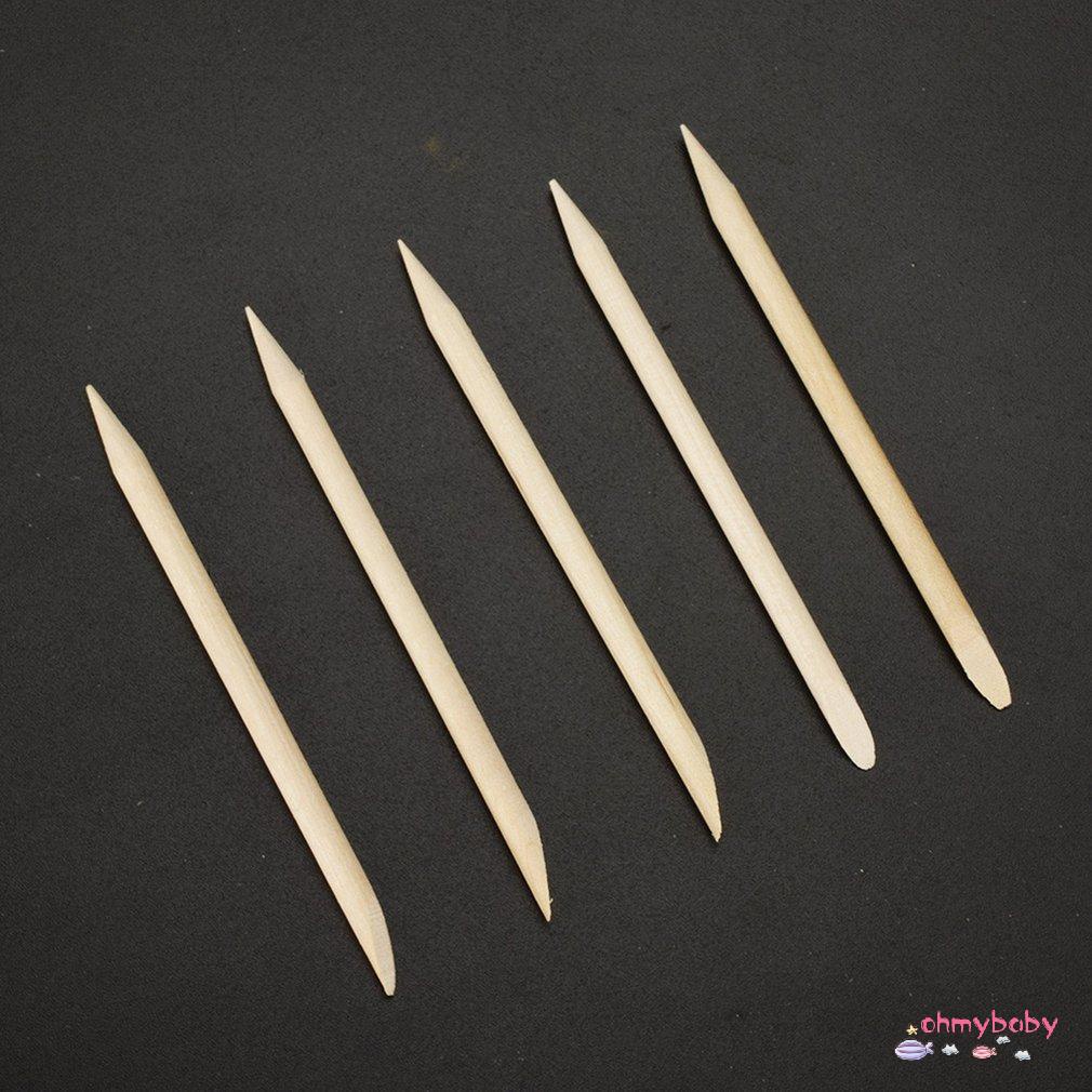 [Ready] 100 Cái Nail Beauty Design Orangeen Stick Sticks Cuticle Pusher Remover Dụng cụ làm đẹp móng tay [Z/13]