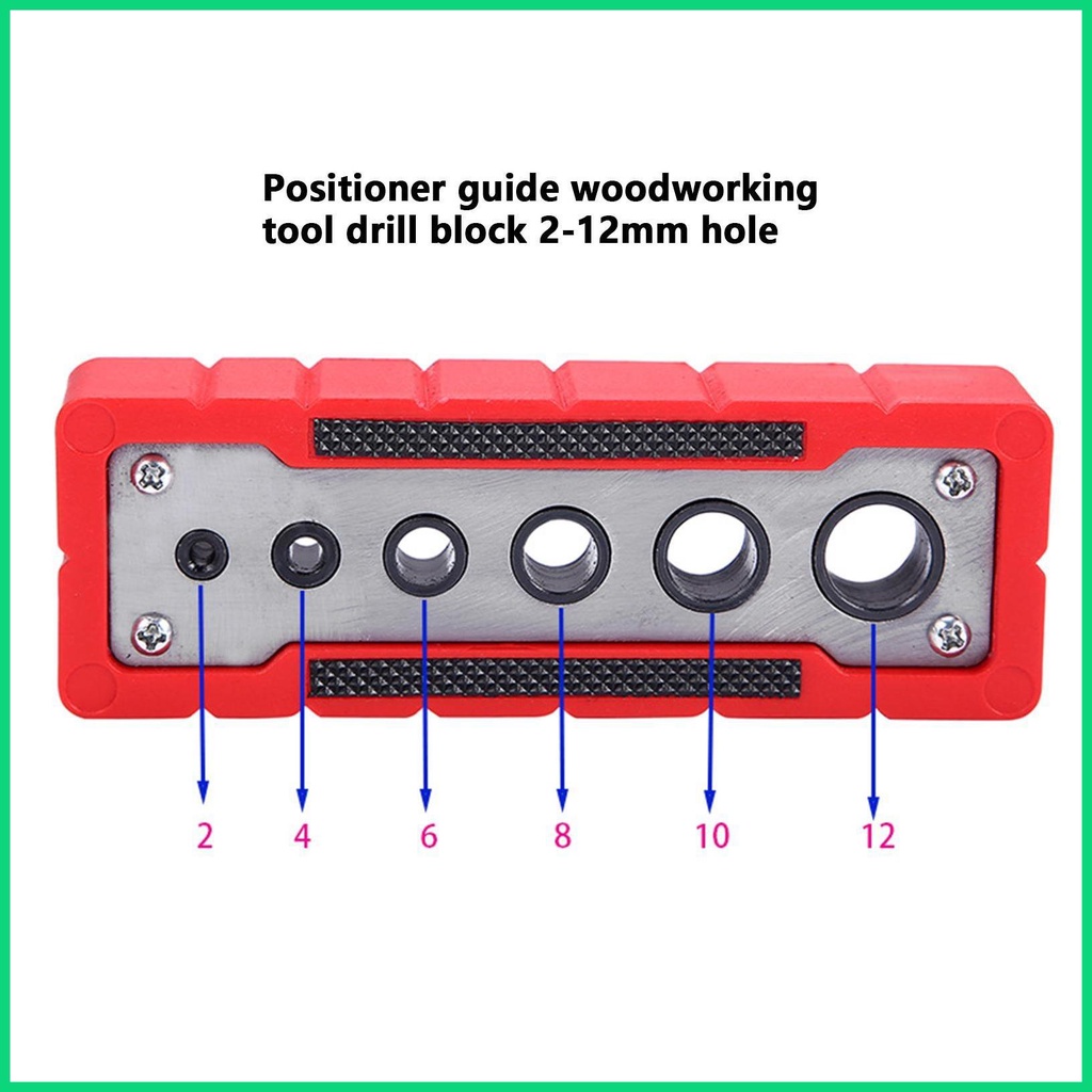 Khối Định Vị Lỗ Khoan Đa Năng 2-12mm Chuyên Dụng Làm Mộc