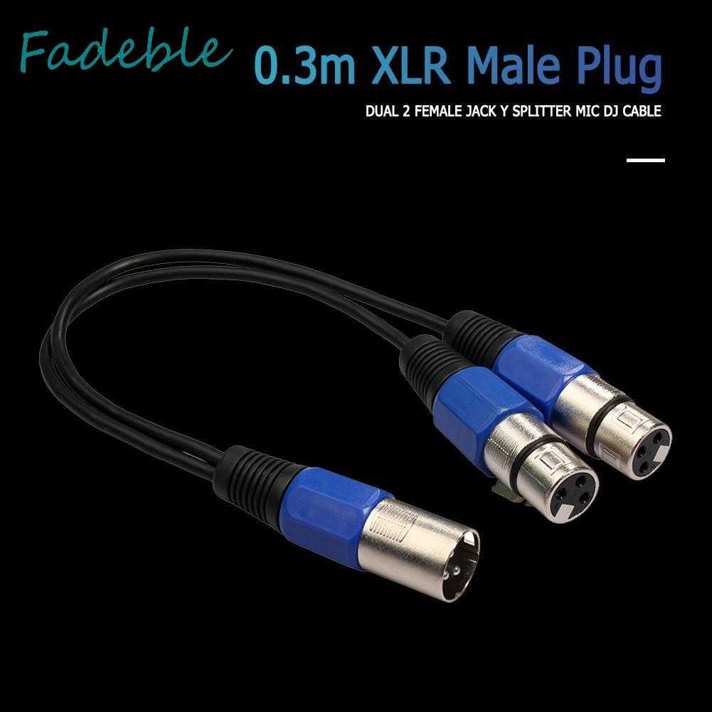 Dây Cáp Chữ Y Chuyển Đổi Âm Thanh 0.3m XLR Male Sang Dual XLR Female Jack