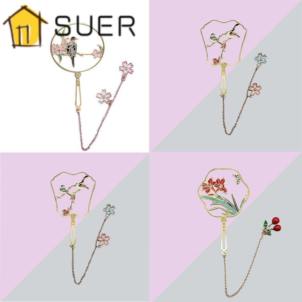 Suenin Đánh Dấu Trang Sách Bằng Đồng Thau Phối Tua Rua Rỗng Dùng Trong Văn Phòng