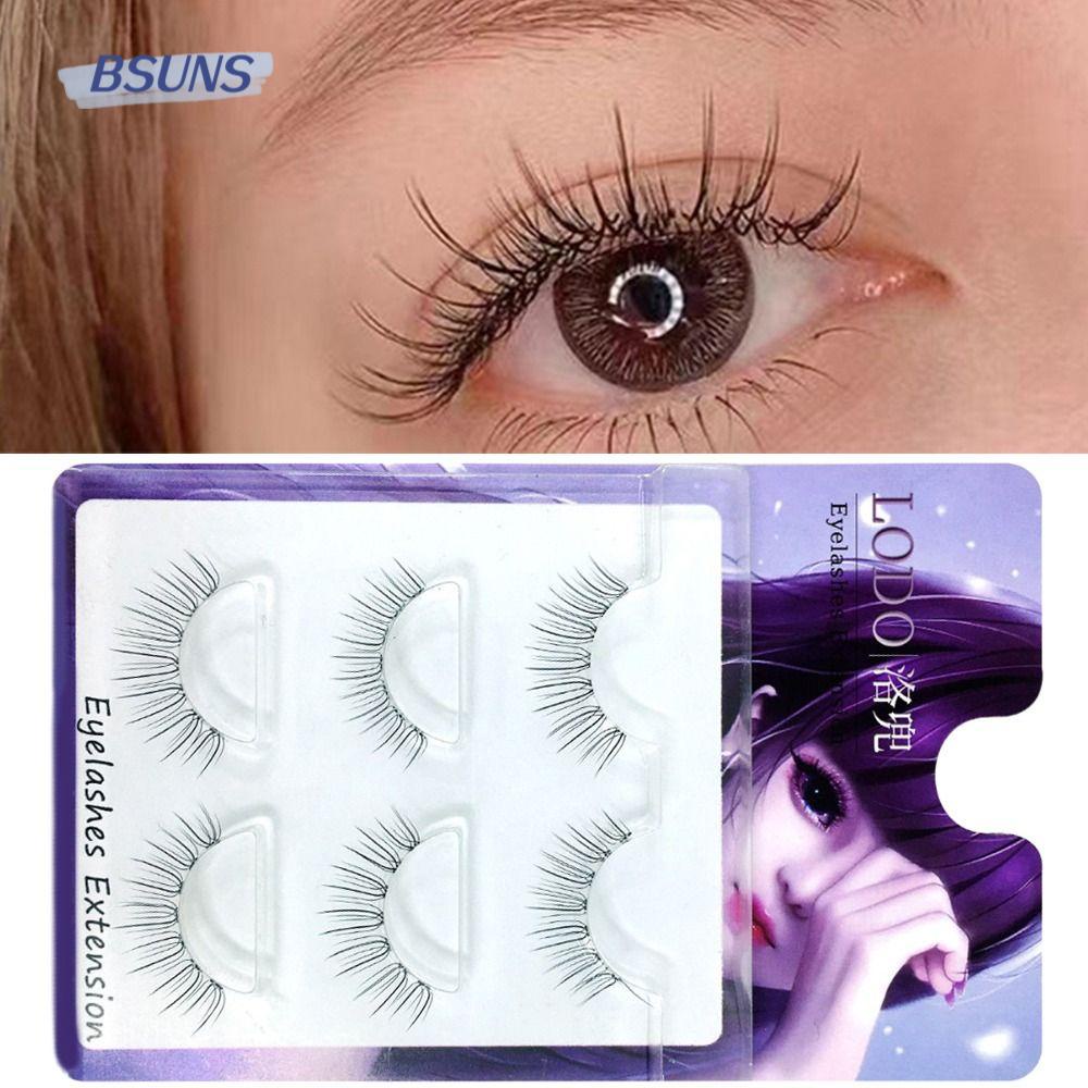 Set 3 Cặp Lông Mi Giả Siêu Mịn Trong Suốt 0.05mm 0.03mm