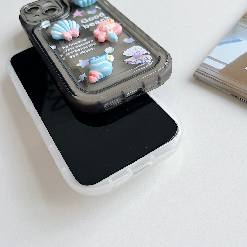 Ốp Điện Thoại Tpu Mềm Trong Suốt Chống Rơi Hình Mực Sáng Tạo Cho iPhone 14 Plus 13 12 11 Pro Max