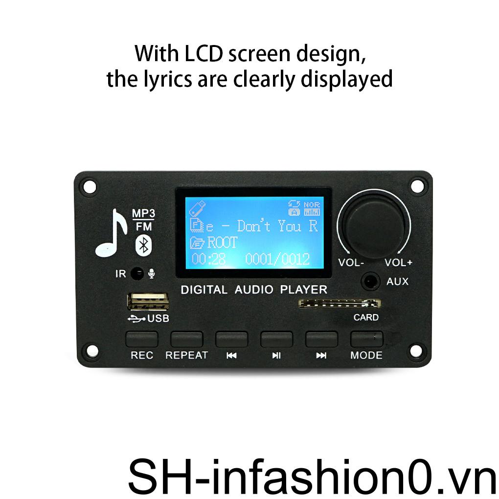 Mô Đun Giải Mã Âm Thanh Kỹ Thuật Số MP3 Màn Hình LCD Hồng Ngoại Tự Động Ghi Âm Bên Ngoài Trang Trí Nội Thấ