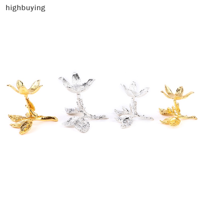 Giá Đỡ Quả Cầu Pha Lê Belle Hình Lá Cây Bằng Kim Loại Màu Vàng / Bạc