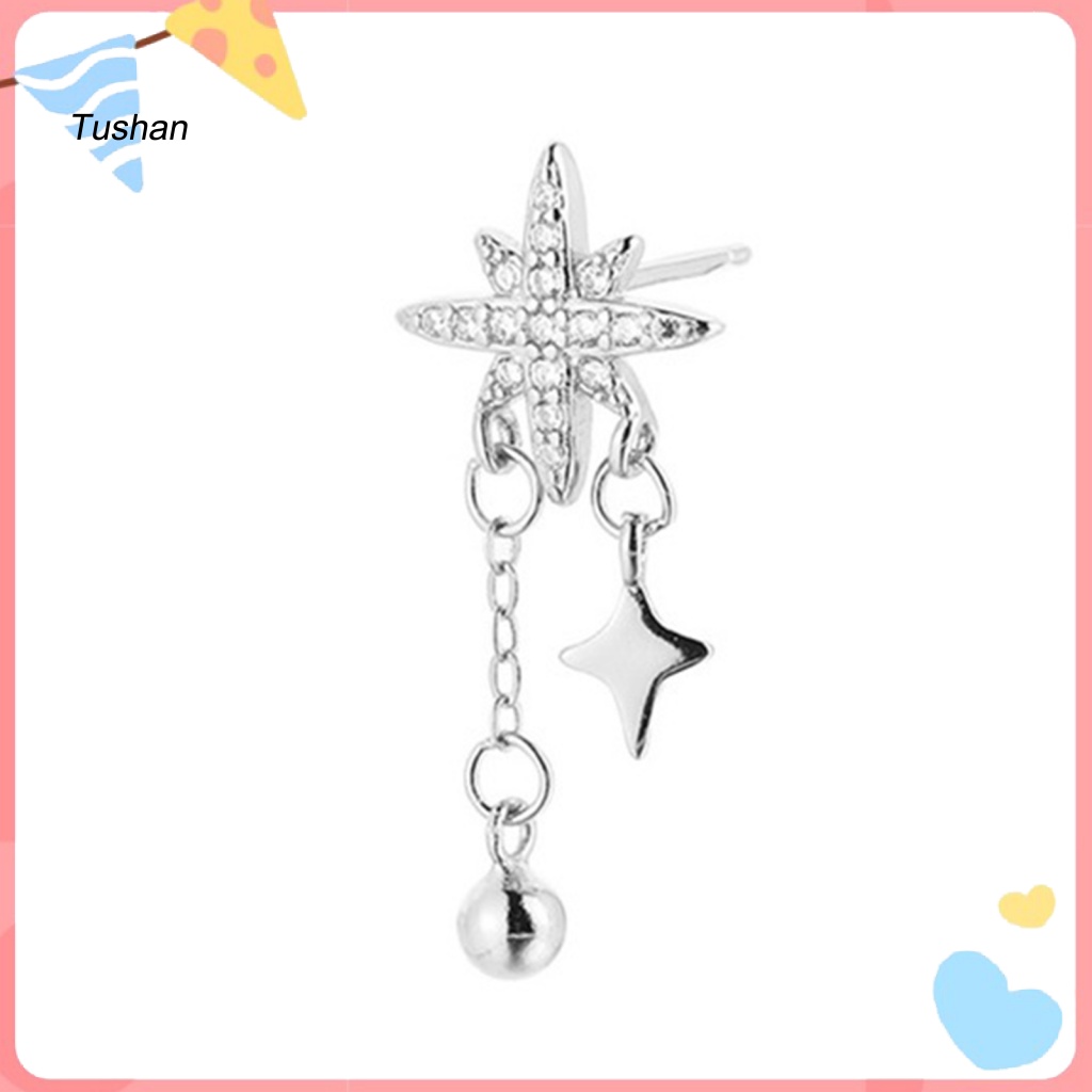 1 Đôi Bông Tai Hình Ngôi Sao Đính Đá Thời Trang Dành Cho Nữ