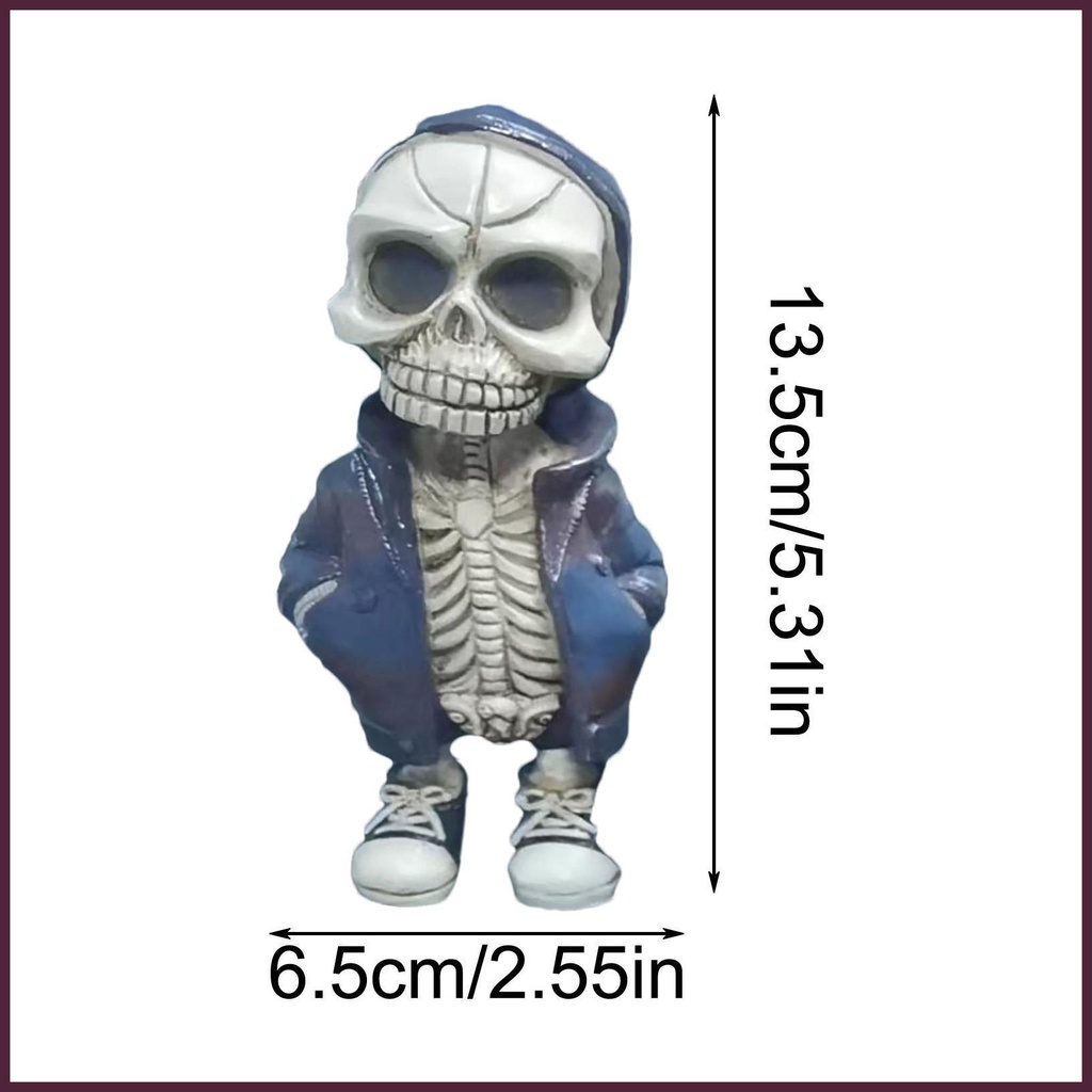 Mô Hình Đầu Lâu Bằng Nhựa Resin Phong Cách Gothic Nhỏ Gọn Trang Trí Tưởng Niệm