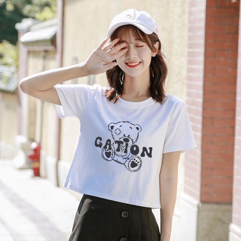 Áo Thun Crop Top babytee Tay Ngắn Thời Trang Mùa Hè Dành Cho Nữ