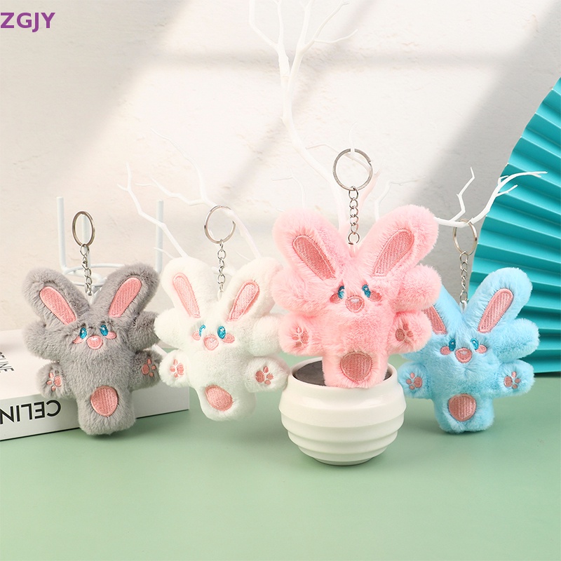 Móc Khóa Thỏ Nhồi Bông Mềm Mại Dễ Thương Mới