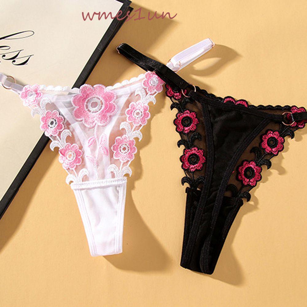 Quần Lót Co Giãn Thêu Hoa Rỗng Màu Sắc Đất WMES15H Thoải Mái Cho Nữ
