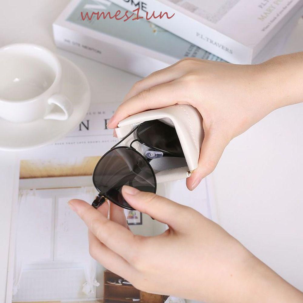 Hộp Đựng Bảo Vệ Mắt Kính Cầm Tay Bằng Da PU WMES15H Tự Động Đóng Cho Nữ Ốp