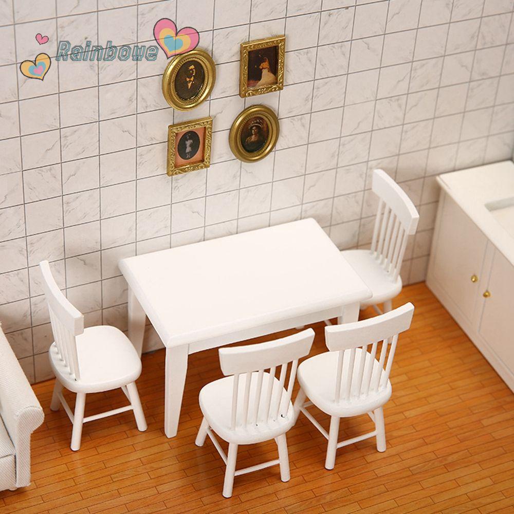 Bàn Cầu Vồng Chất Lượng Cao Trang Trí Nhà Búp Bê Tỉ Lệ 1 / 12