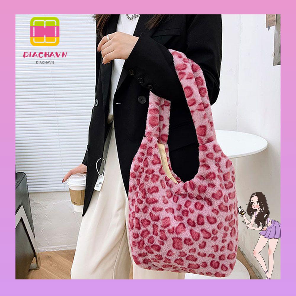 Túi Đeo Vai Phối Lông Xù Xinh Xắn Thời Trang Cho Nữ