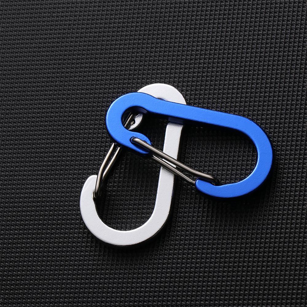 SHOUHOU 5 Pcs Carabiner Outdoor Safety Backpack Buckle Camping Climbing Fishing Hook Keychain Lock Buckle Snap Clip Nine Colors Versatile