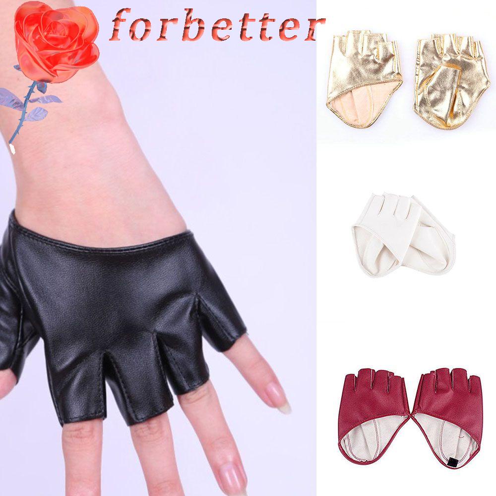 Găng Tay Hở Ngón Bằng Da PU Thời Trang Dành Cho Nữ