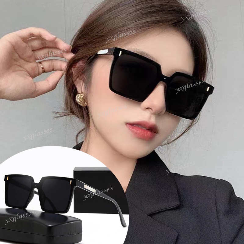 Kính Mát Chống Tia UV Gọng Vuông Lớn Thời Trang Cho Nam Và Nữ