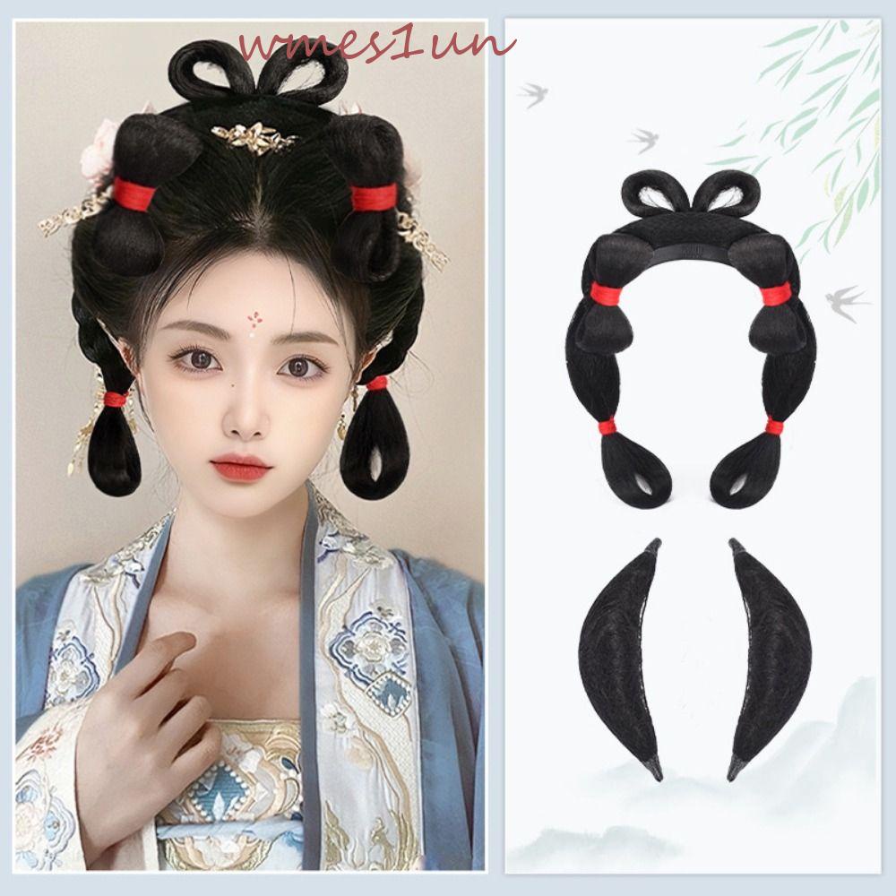 Băng Đô Kiểu Tóc Giả Xoăn Truyền Thống Trung Hoa Dễ Thương Ngọt Ngào WMES15H Dành Cho Nữ