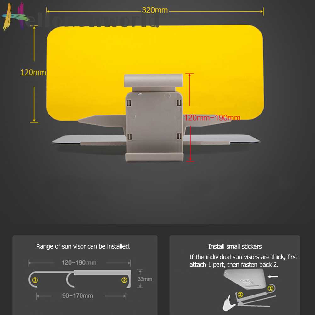Kính Mát Chống Lóa 2 Trong 1 Cho Xe Hơi