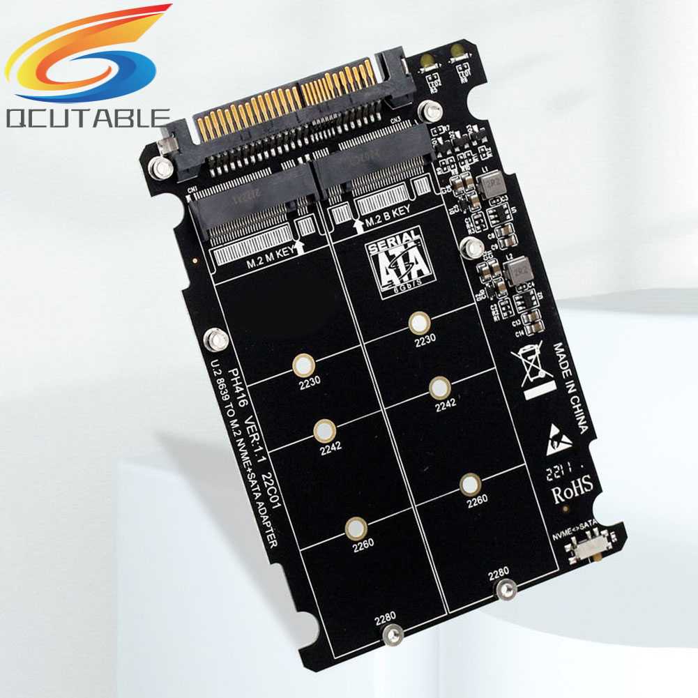 Card Chuyển Đổi 2 Trong 1 M.2 NVMe SATA U.2 40Gbps SFF8639 Cho 2230 / 2242 / 2260 / 2280 SSD