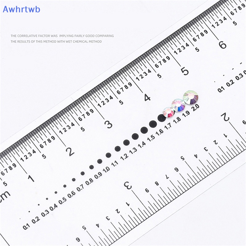 Set 10 Thước Đo Kích Thước Đính Đá Trang Trí Móng Tay Bằng PVC Trong Suốt Mới
