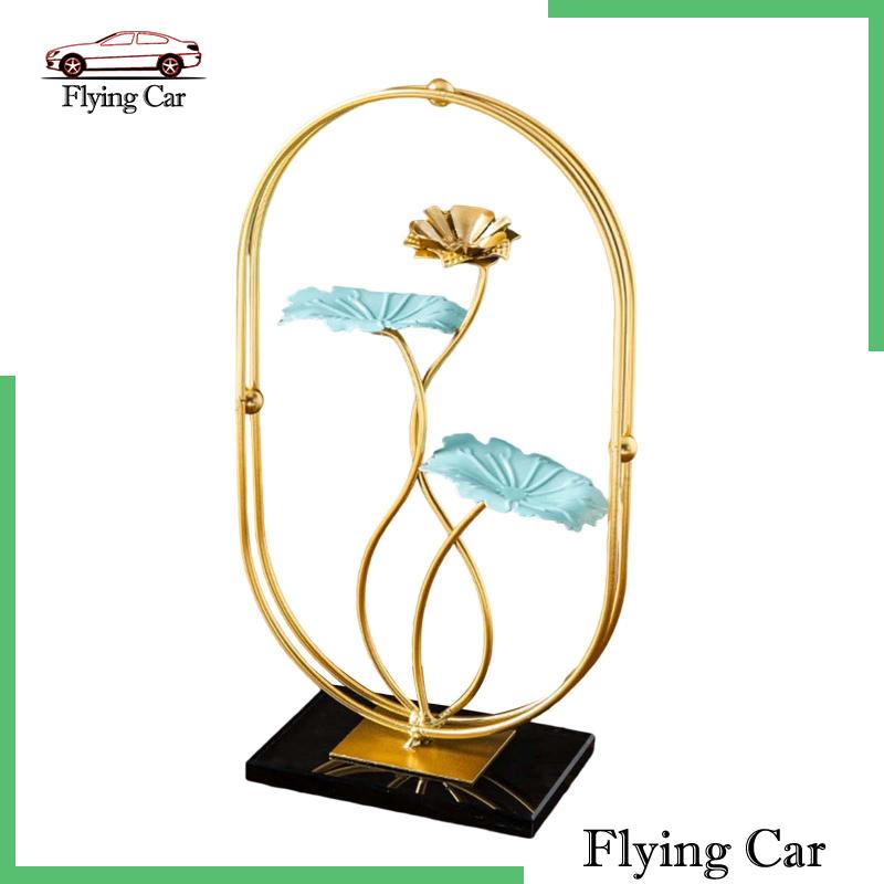 [Lzdjfmy2] Bức Tượng Lá Kim Loại Để Bàn Sưu Tầm Cho Quán Cà Phê Nhà Hàng