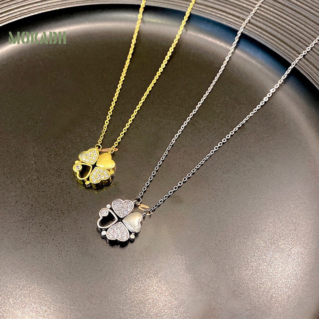 Vòng cổ Mặt Hình Cỏ Bốn Lá Thời Trang Xinh Xắn Cho Nữ