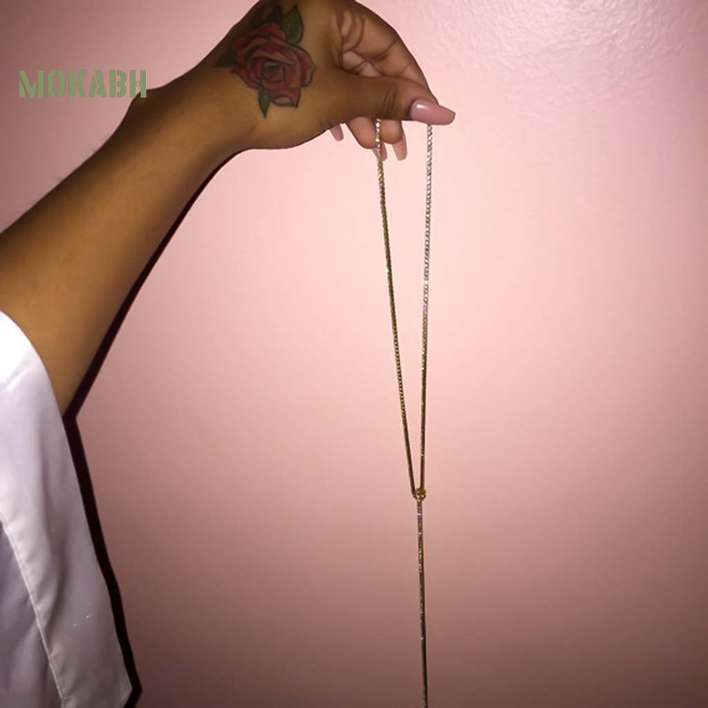 Vòng Cổ Choker Dáng Dài Đính Đá Lấp Lánh Thời Trang Dự Tiệc Cho Nữ