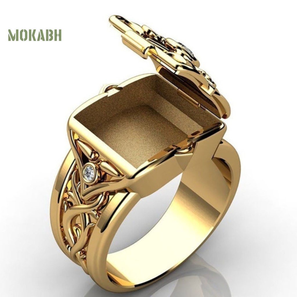 Nhẫn Nắp Lõm Kiểu Dáng Thời Trang Cho Nam Giới