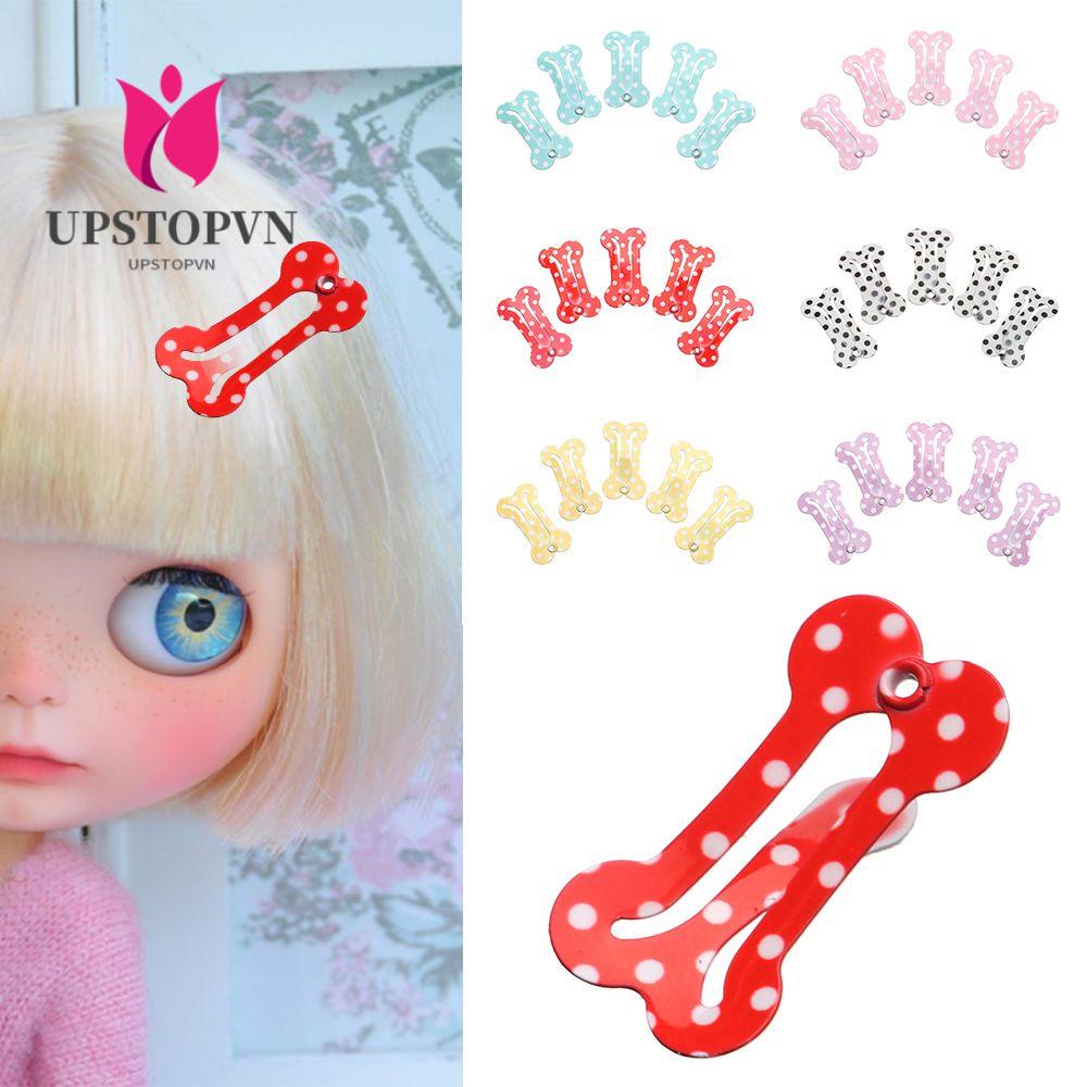 Set 5 Kẹp Tóc Chấm Bi 2.5cm Cho Búp Bê