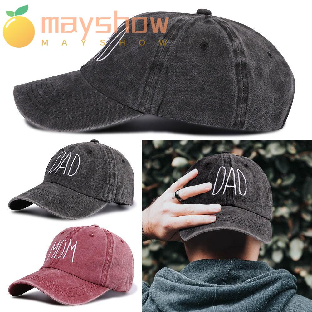 Mũ Lưỡi Trai DENIM Có Thể Điều Chỉnh Thêu Chữ DAD MOM