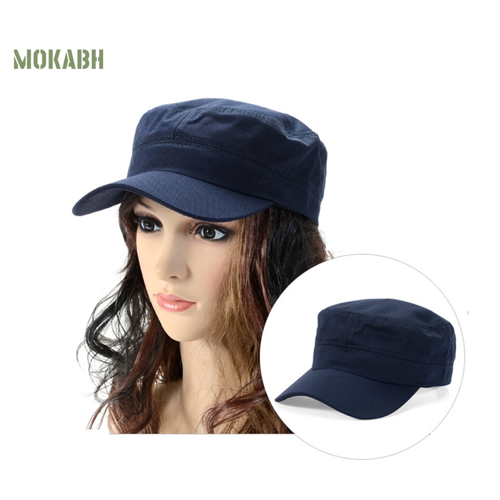 [Mok Abh] Mũ Lưỡi Trai Màu Trơn Thoáng Khí Thời Trang Mùa Hè Cho Nam Và Nữ