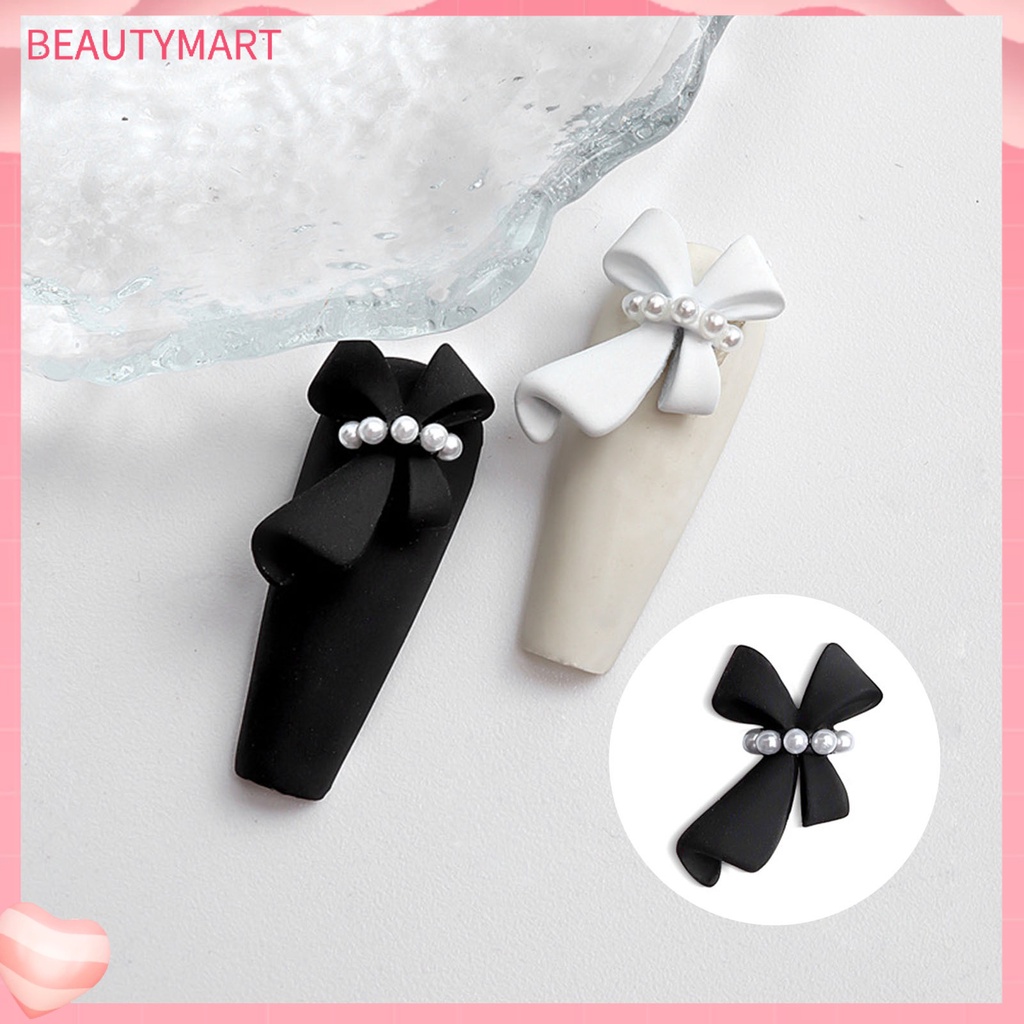 Set 5 Phụ Kiện Trang Trí Móng Tay Nghệ Thuật 3D Hình Nơ Bằng Nhựa Màu Sắc Sống Động Đa Năng DIY