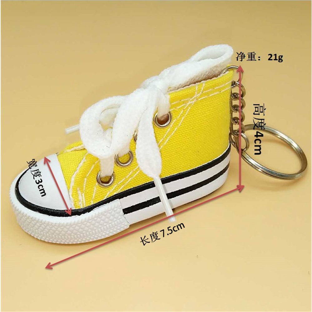 Móc Khóa Vải Canvas Hình Giày Thể Thao Mini Dễ Thương Cho Cặp Đôi