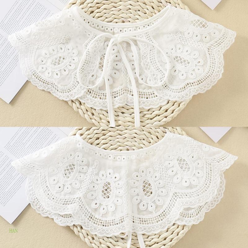 Khăn Choàng Cổ Chiffon Phối Lưới Thêu Họa Tiết Hoa Phong Cách Vintage Dành Cho Búp Bê Poncho