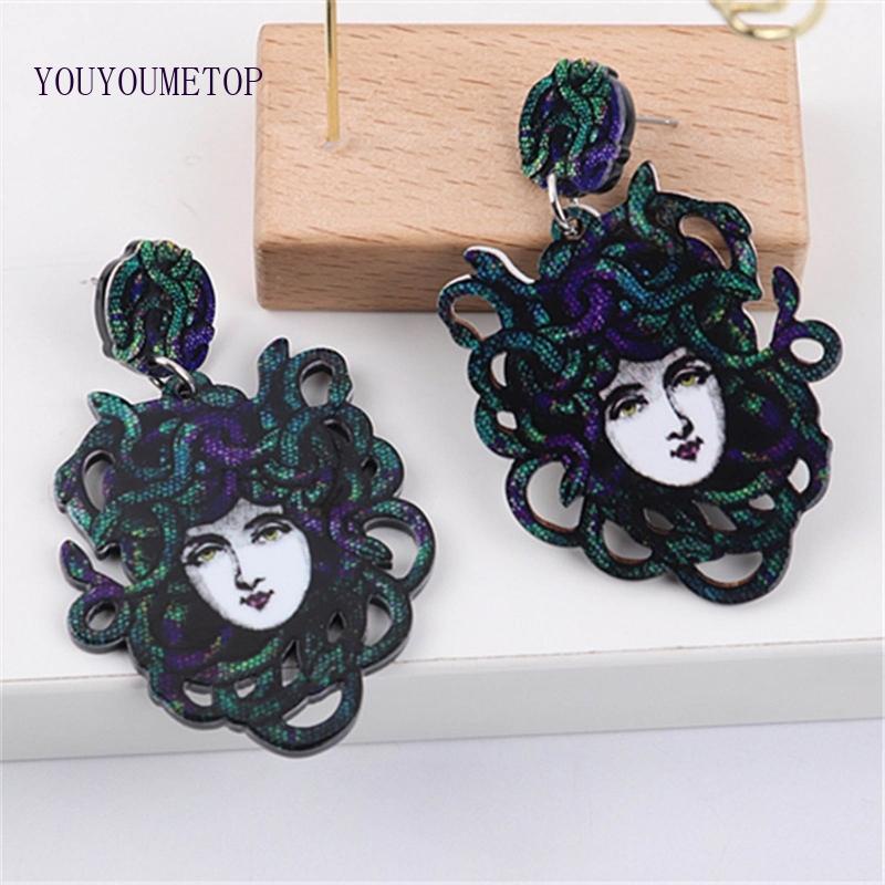 Bông Tai Medusa-Snake Hình Đầu Rắn Phong Cách Punk Hip Hop Tinh Tế Dành Cho Nữ