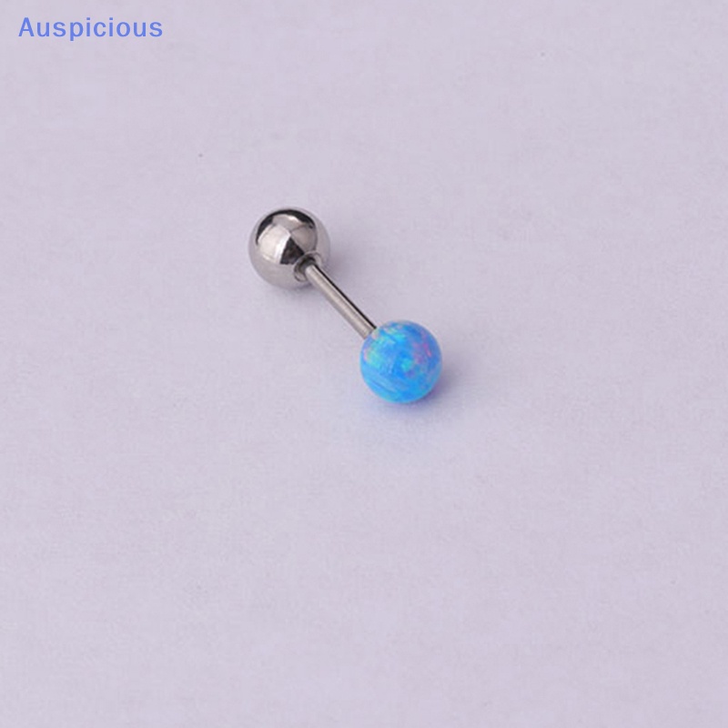 1 Khuyên Tai Dạng Xoắn Ốc Nhiều Màu Sắc Đính Đá Opal Cho Nữ
