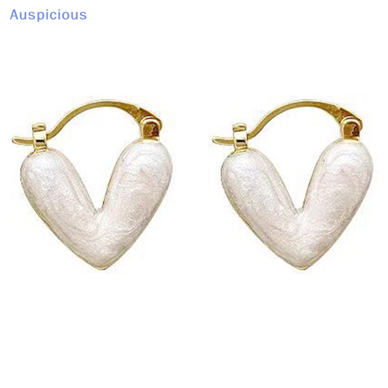 1 Đôi Bông Tai Hình Trái Tim Phong Cách Pháp Thời Trang Mùa Hè Cho Nữ