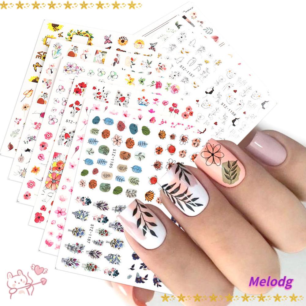 Bộ 6 Hình Dán Móng Tay Chuyển Màu Nước Nóng Thời Trang Mùa Hè