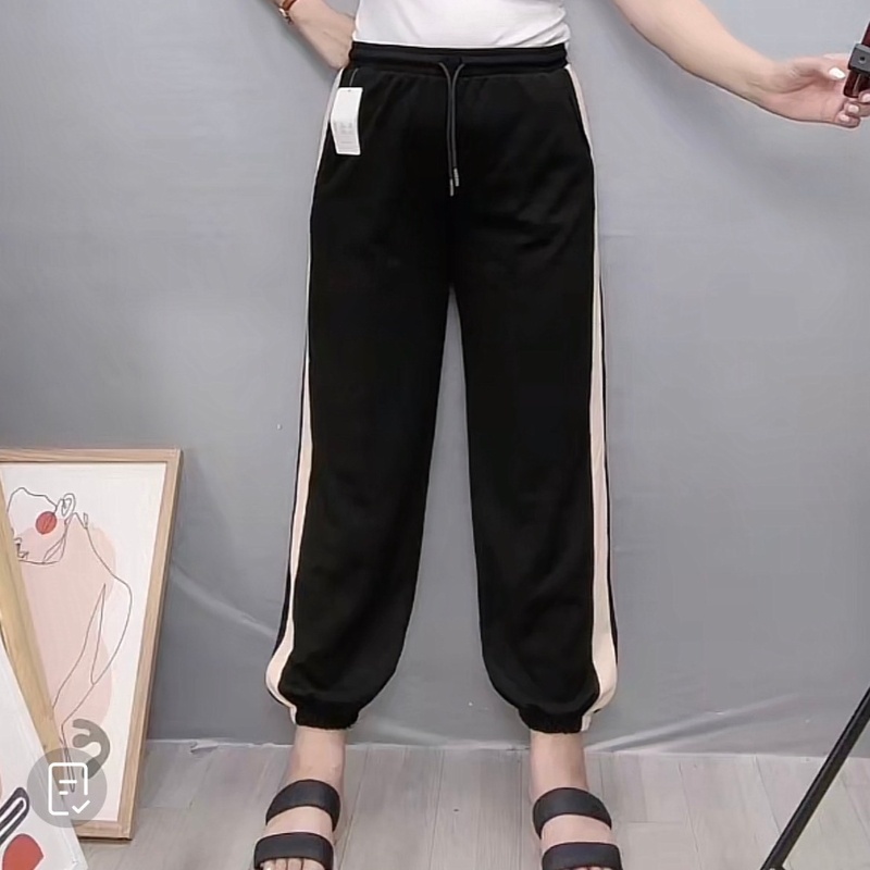 Quần jogger nữ bigsize nữ ống rộng bo gấu có túi BIGSIZE CÔ NHỎ, Quần thể thao 58-95kg QSSUON